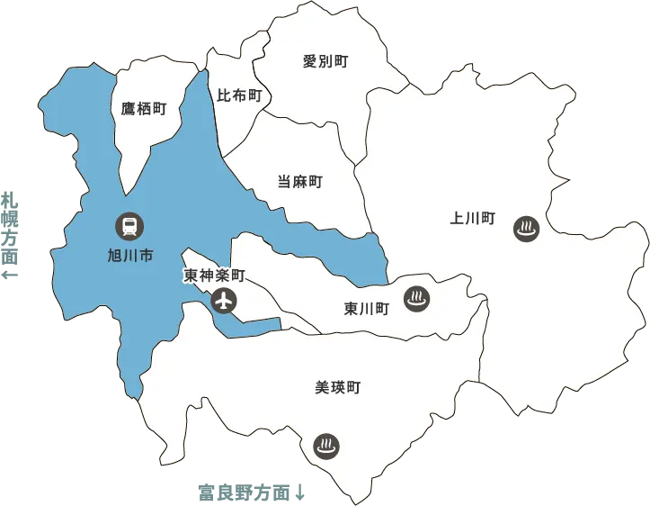 Asahikawa City map