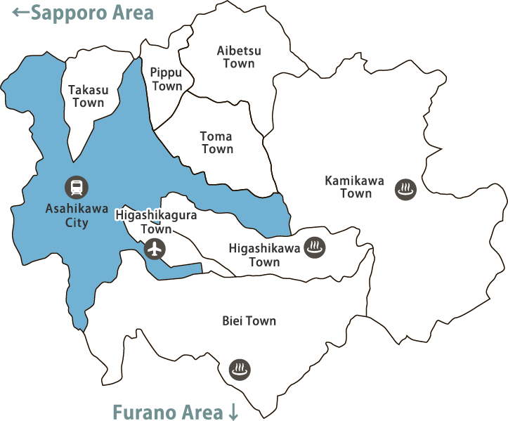 Asahikawa City map