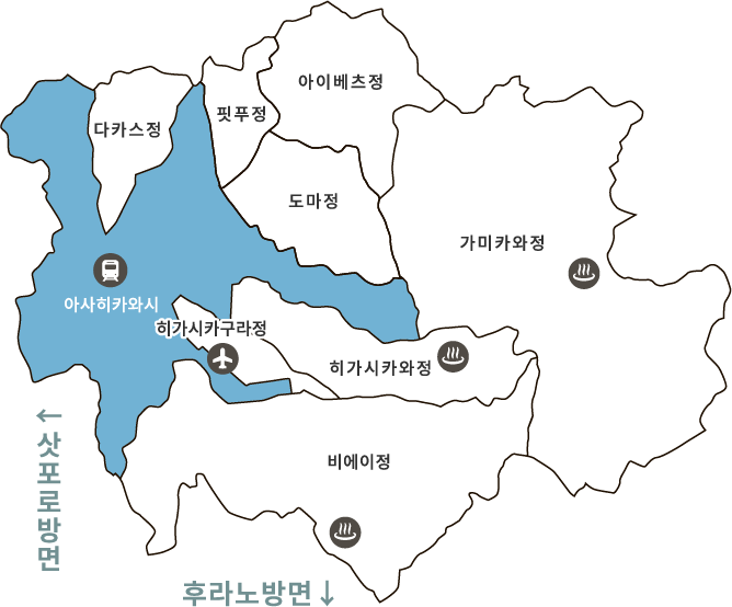 아사히카와시 map