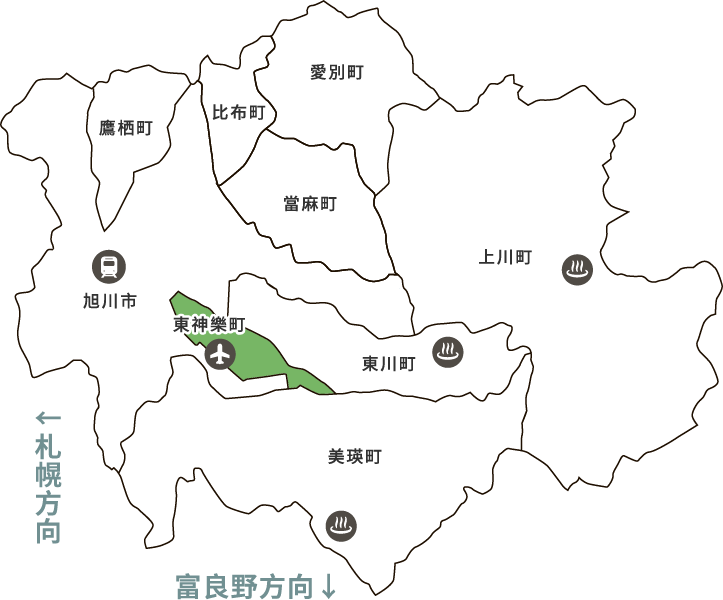 東神楽町 map