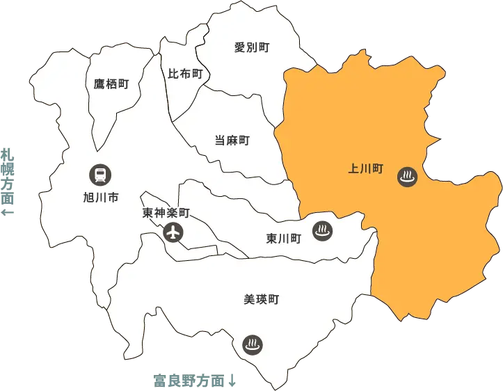 Kamikawa Town map