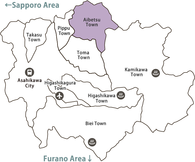 Aibetsu Town map