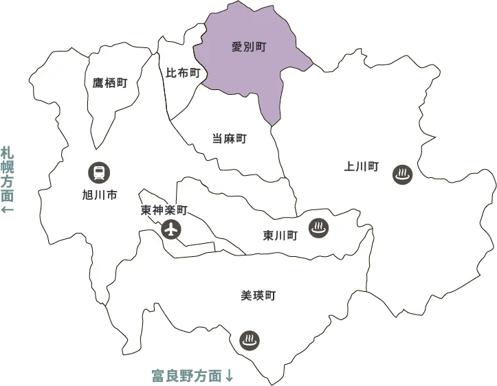 Aibetsu Town map