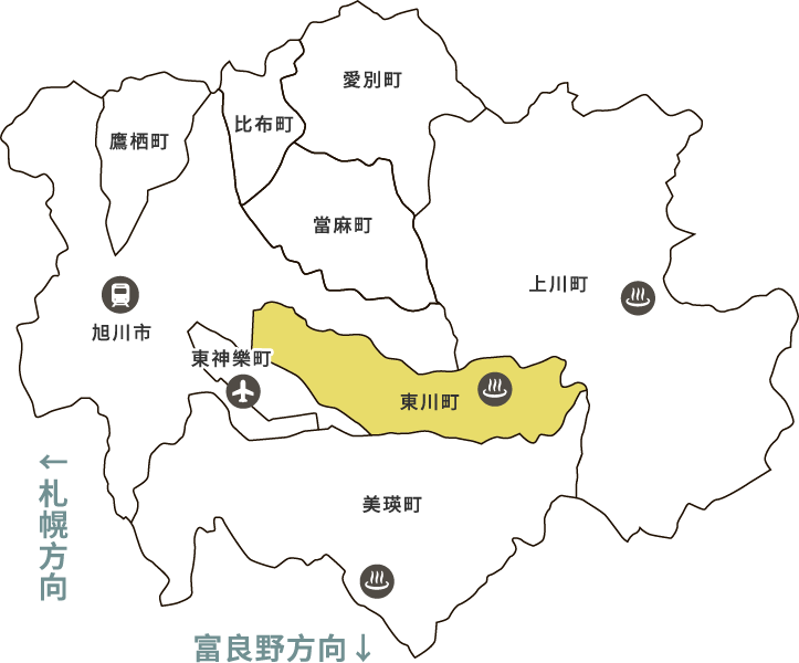 東川町 map