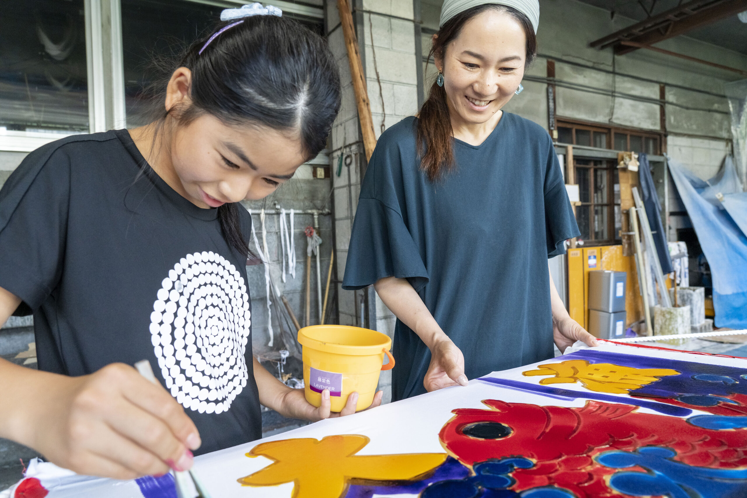 【旭川駅周辺・縁起良し！】近藤染工場でミニ大漁旗作り