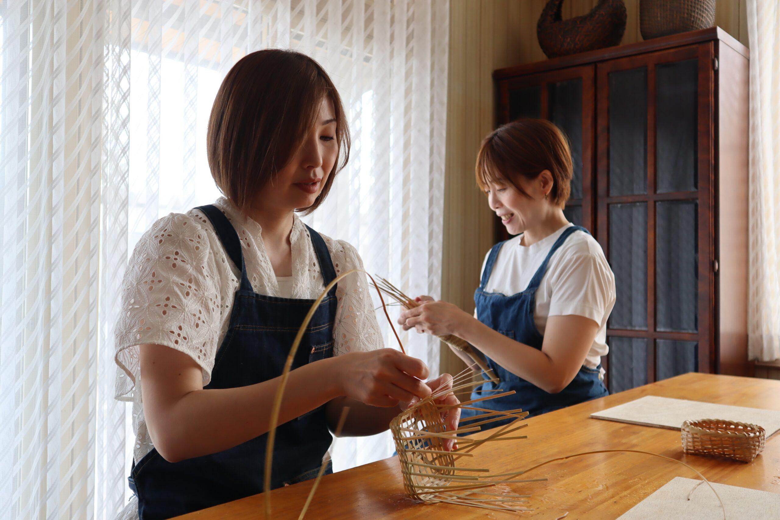 【Hifu Town, Bamboo Crafts】Making an original “basket” using Chishima bamboo