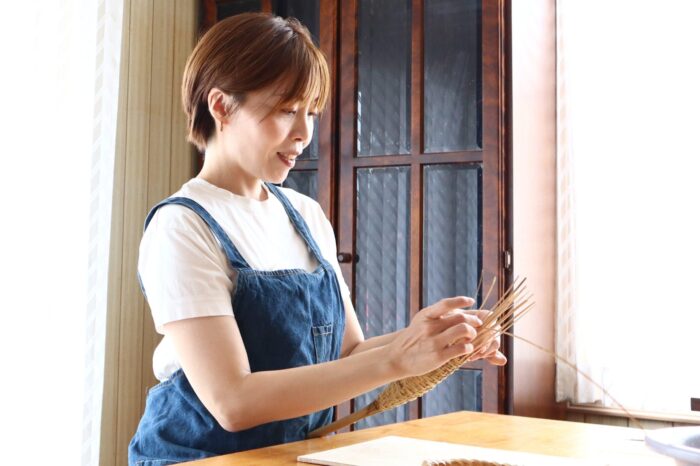 【Hifu Town, Bamboo Crafts】Making an original “basket” using Chishima bamboo