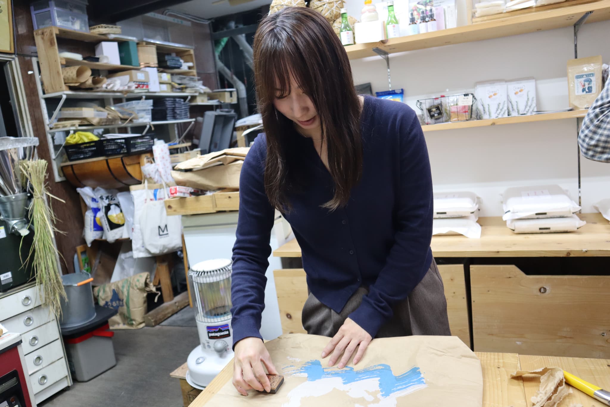 【旭川・上森米穀店】米袋でエコバッグ作り体験