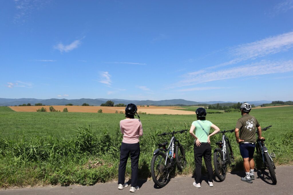 Biei Hills course by bicycle
