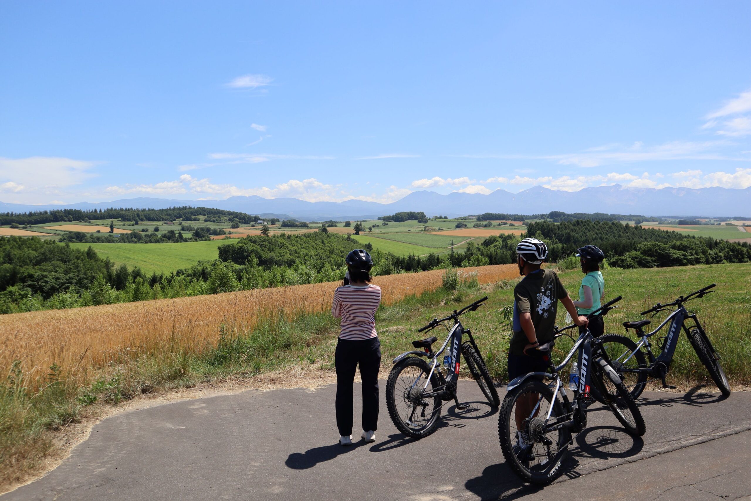 Biei Hills course by bicycle