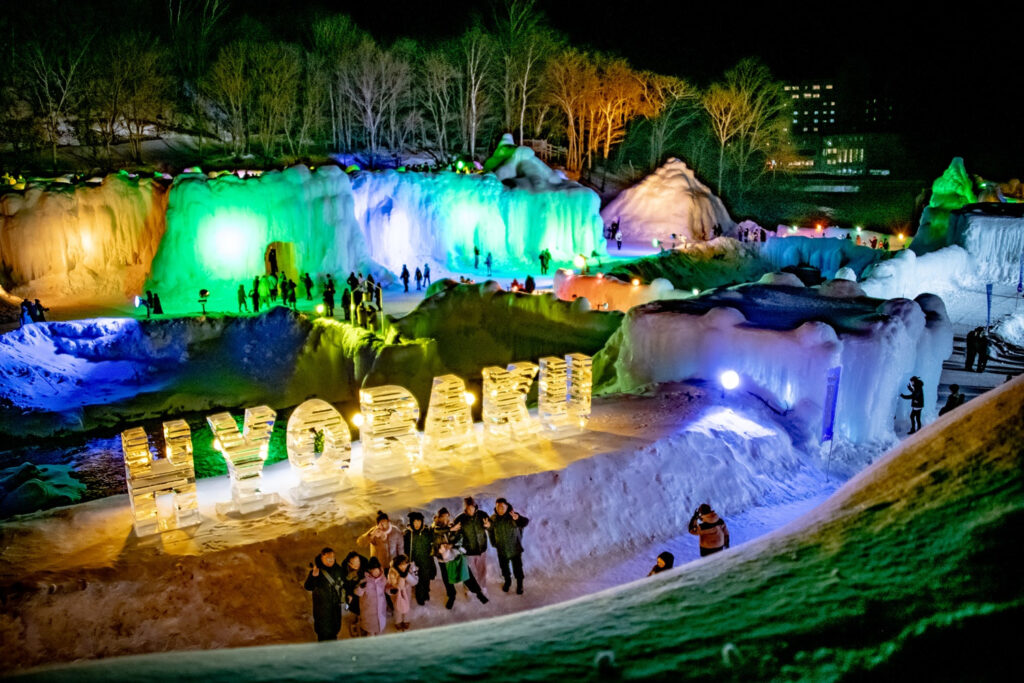 Sounkyo Onsen Icefall Festival