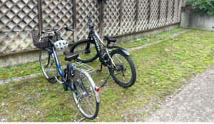 There is also a bicycle parking space.