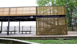 An observation deck overlooking Asahikawa