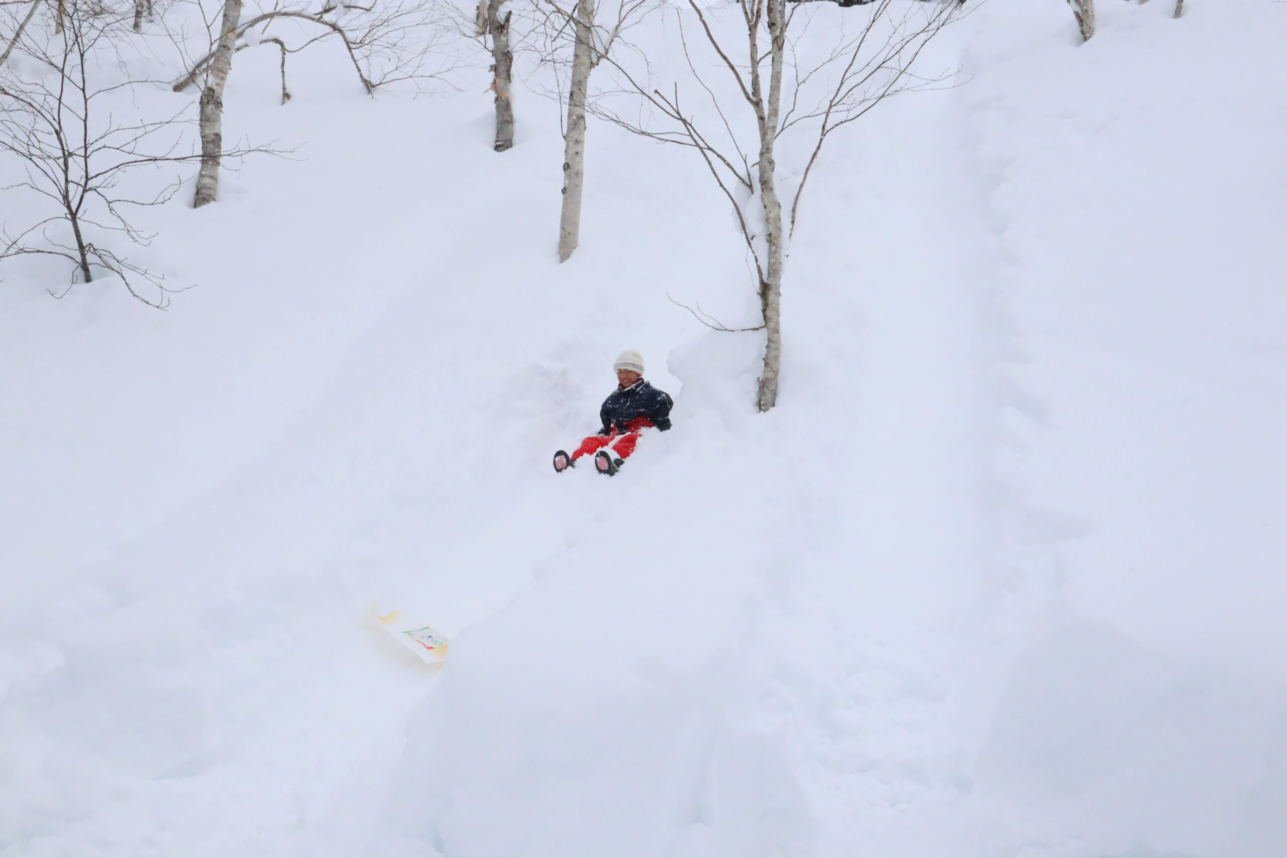 旭岳にてジオツアー「旭岳で尻滑り！！」を実施しました。